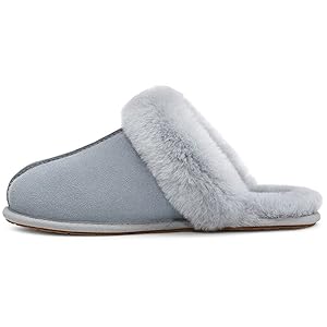 【新品最安値！】Ugg ムートンスリッパ　グレー　クロス 新品最安値！】Ugg ムートンスリッパ グレー クロス 新品最安値